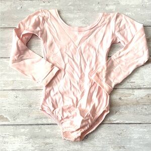 Girls Size 8 Light Pink Long Sleeve Dance Ballet Leotard Costume